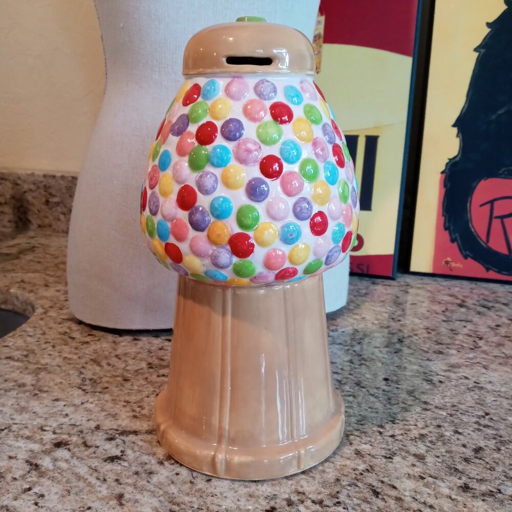 Ceramic Gumball Piggy Bank - Picture 2 of 8